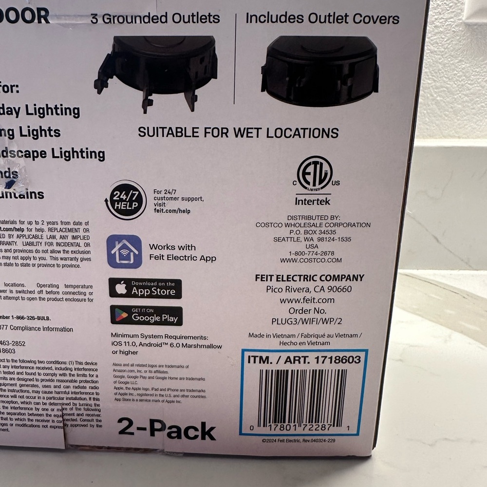 FEIT Black Smart Outdoor Plugs with WiFi Control - Picture 6 of 11